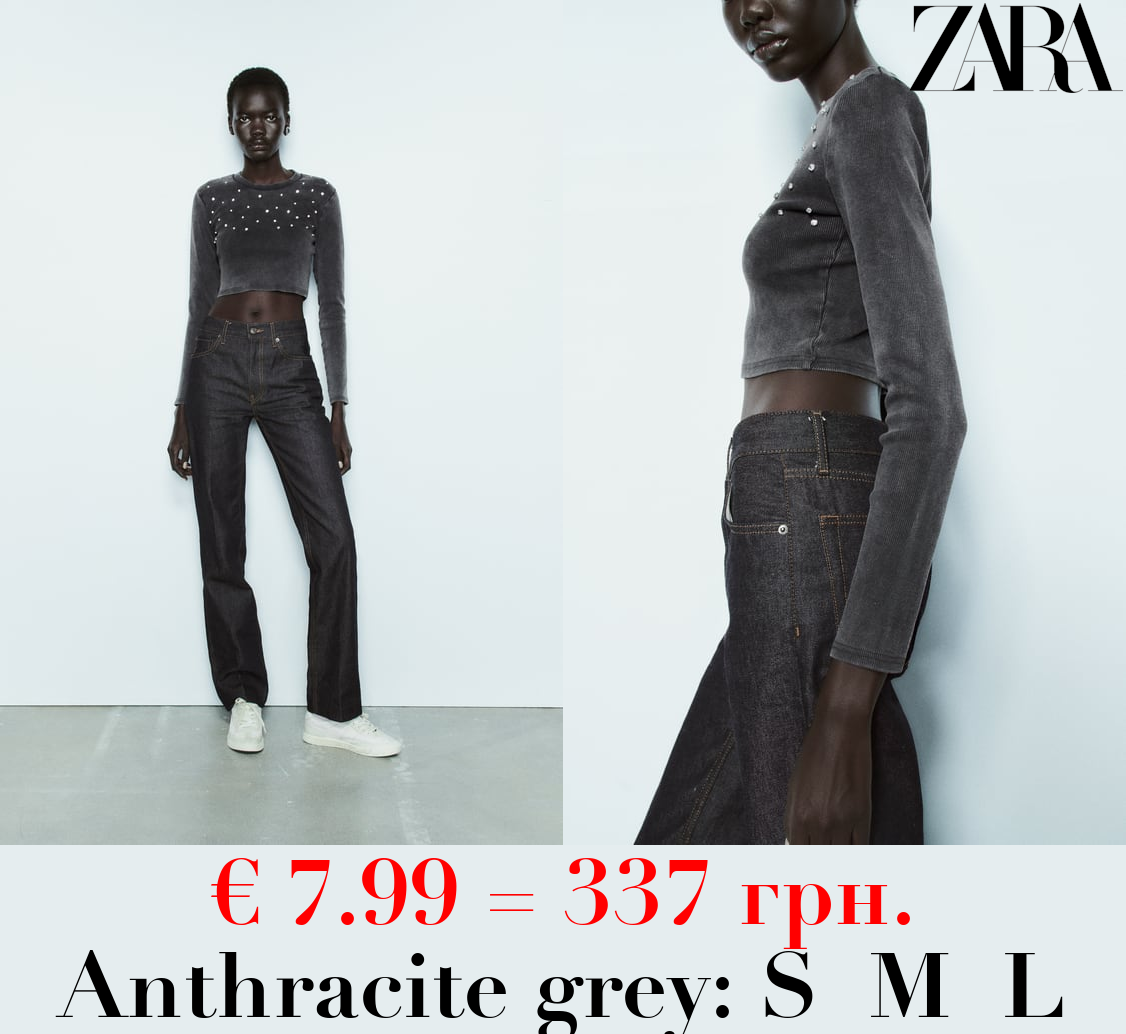 FADED RHINESTONE T-SHIRT