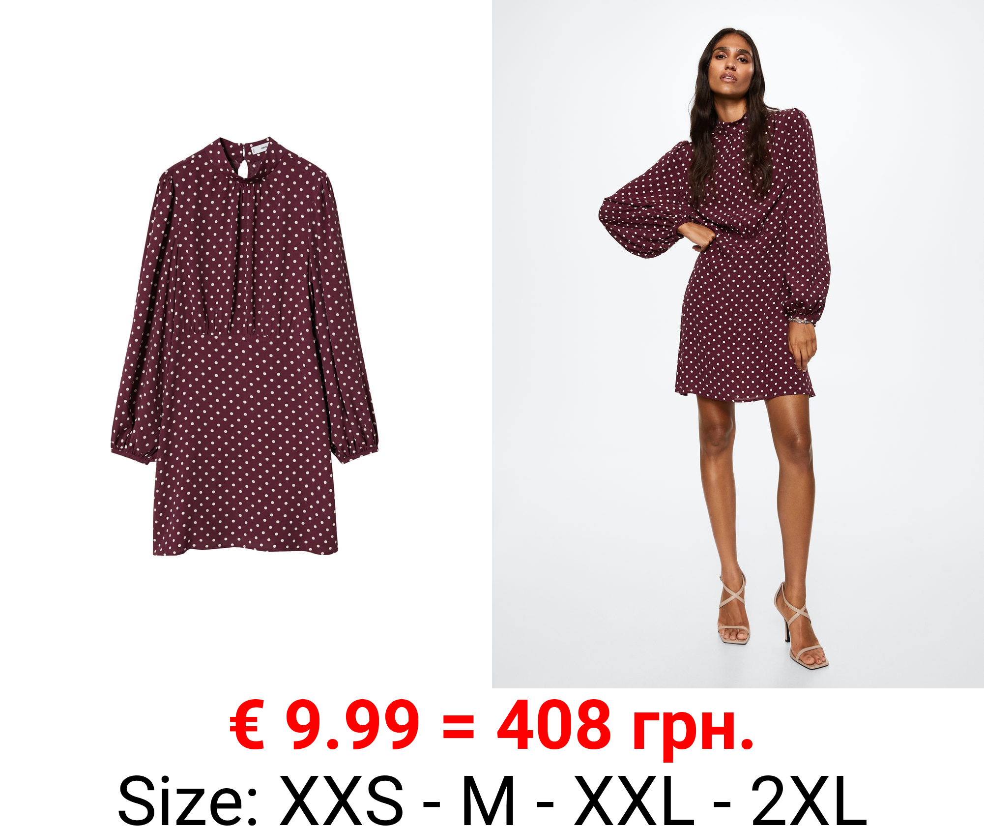 vestido fluido estampado