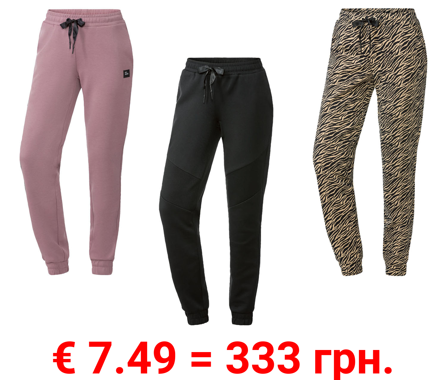 CRIVIT Damen Sweathose, mit seitlichen Eingrifftaschen