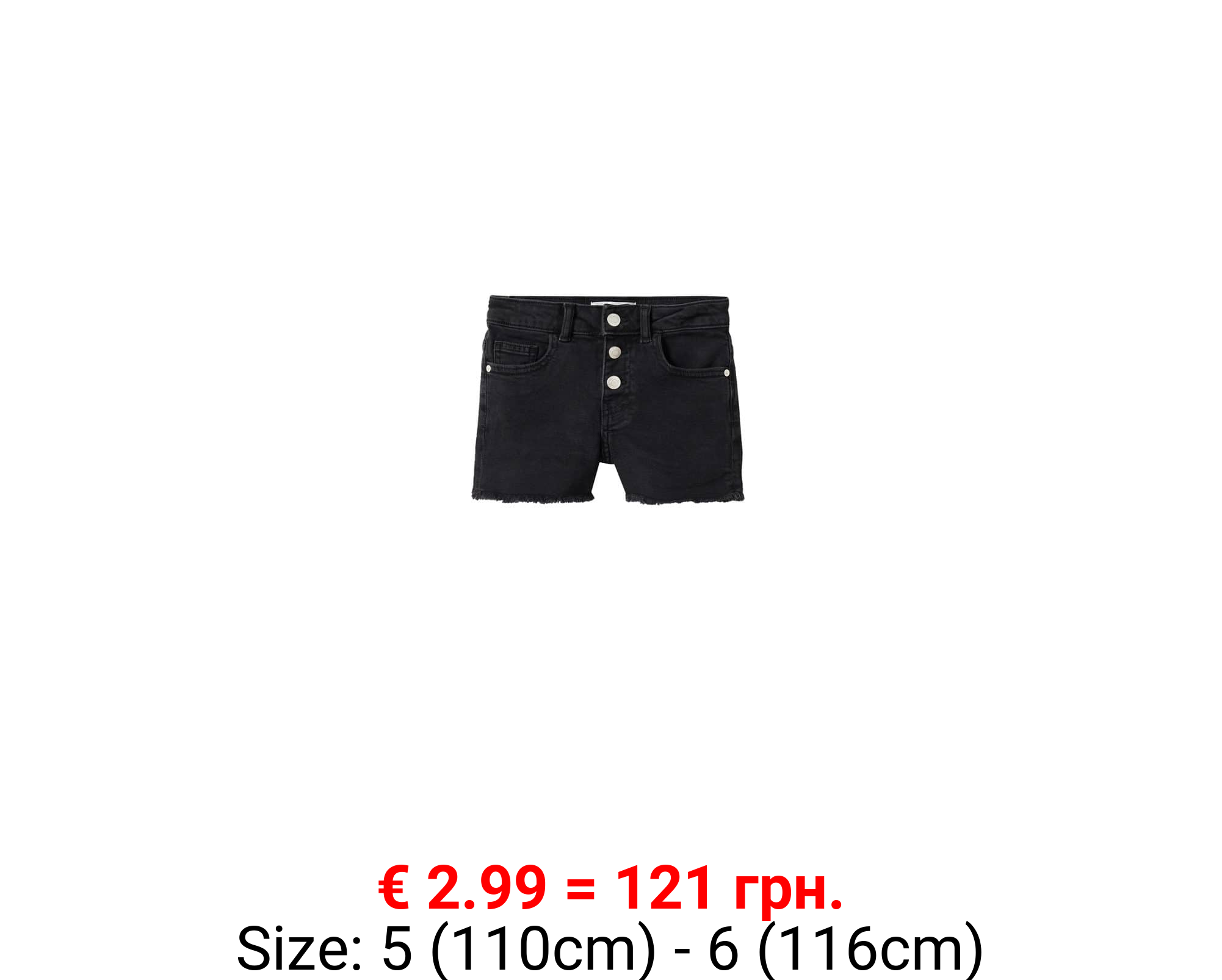 Short denim bajo deshilachado