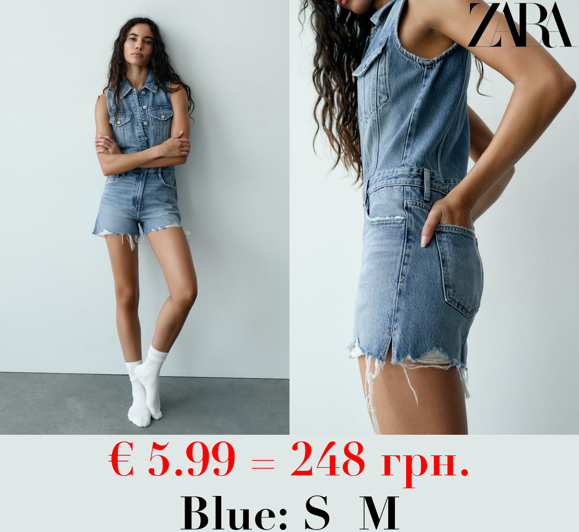 DENIM TRF PLAYSUIT
