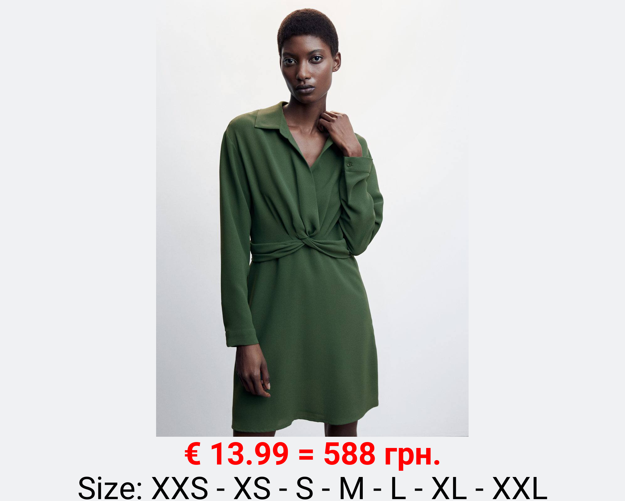 Vestido camisero detalle nudo