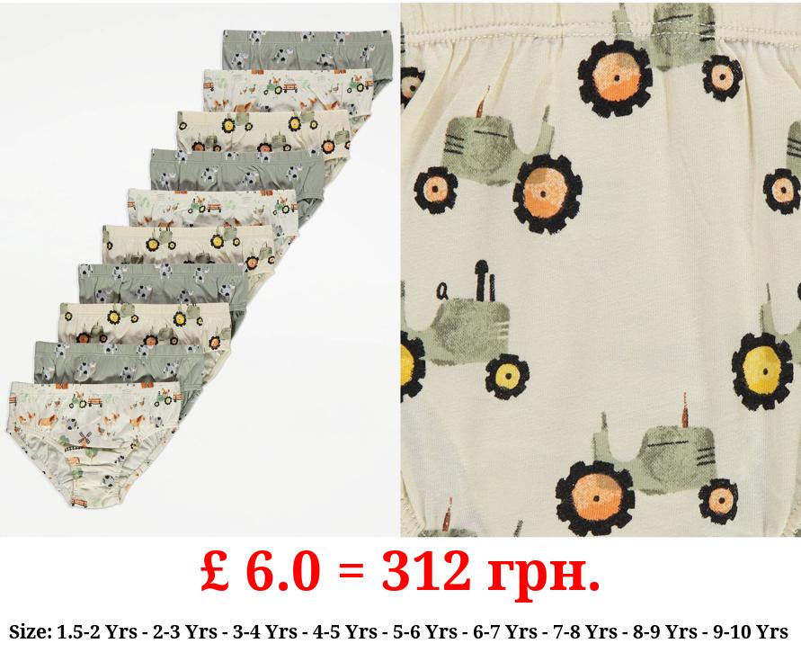 Farm Animal Briefs 10 Pack