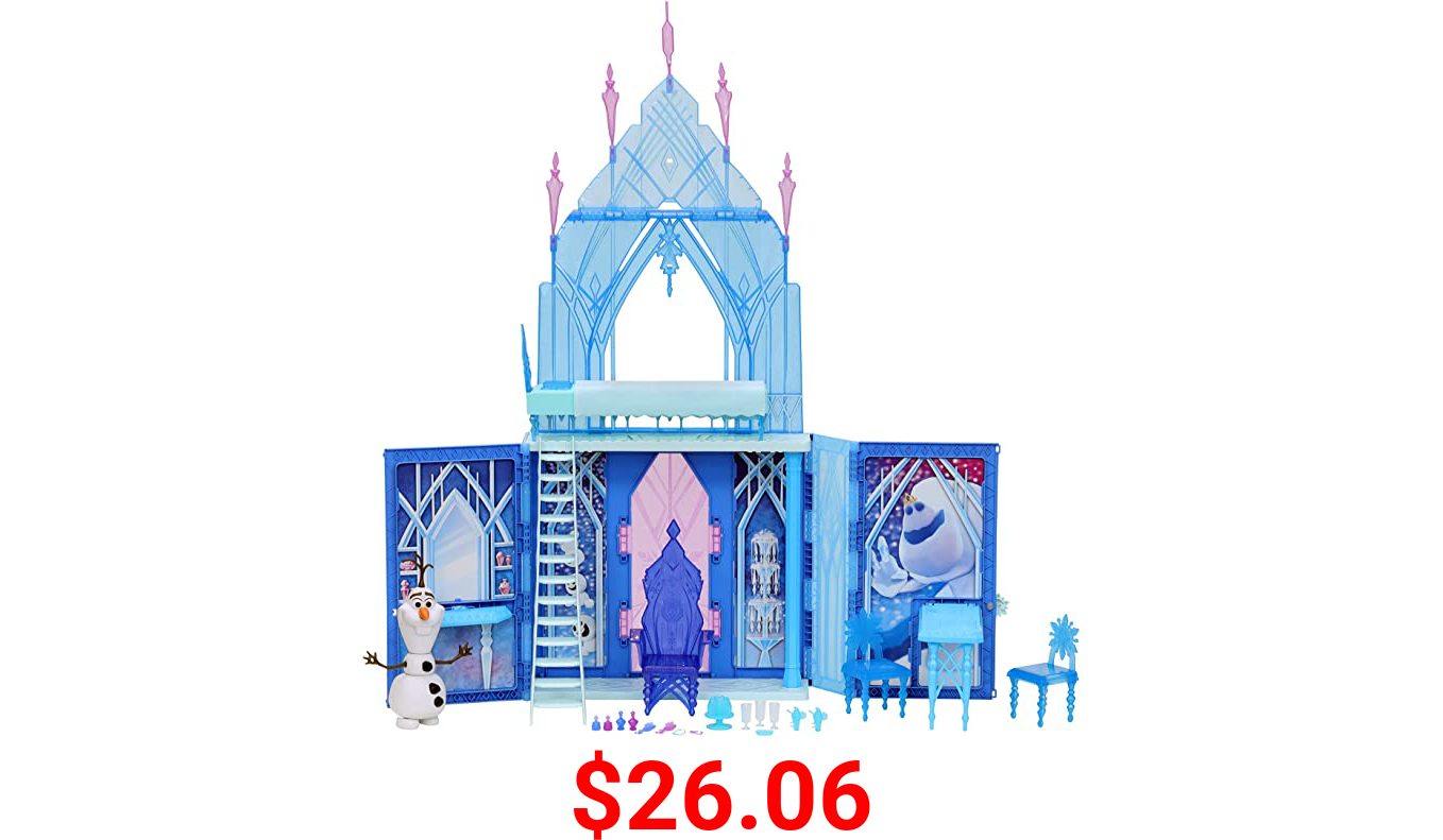 Disney Frozen 2 Elsa's Fold and Go Ice Palace, Castle Playset, Toy for Kids Ages 3 and Up