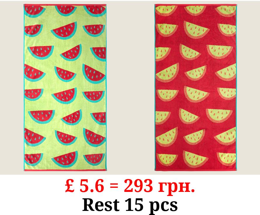 Green Watermelon Beach Towel