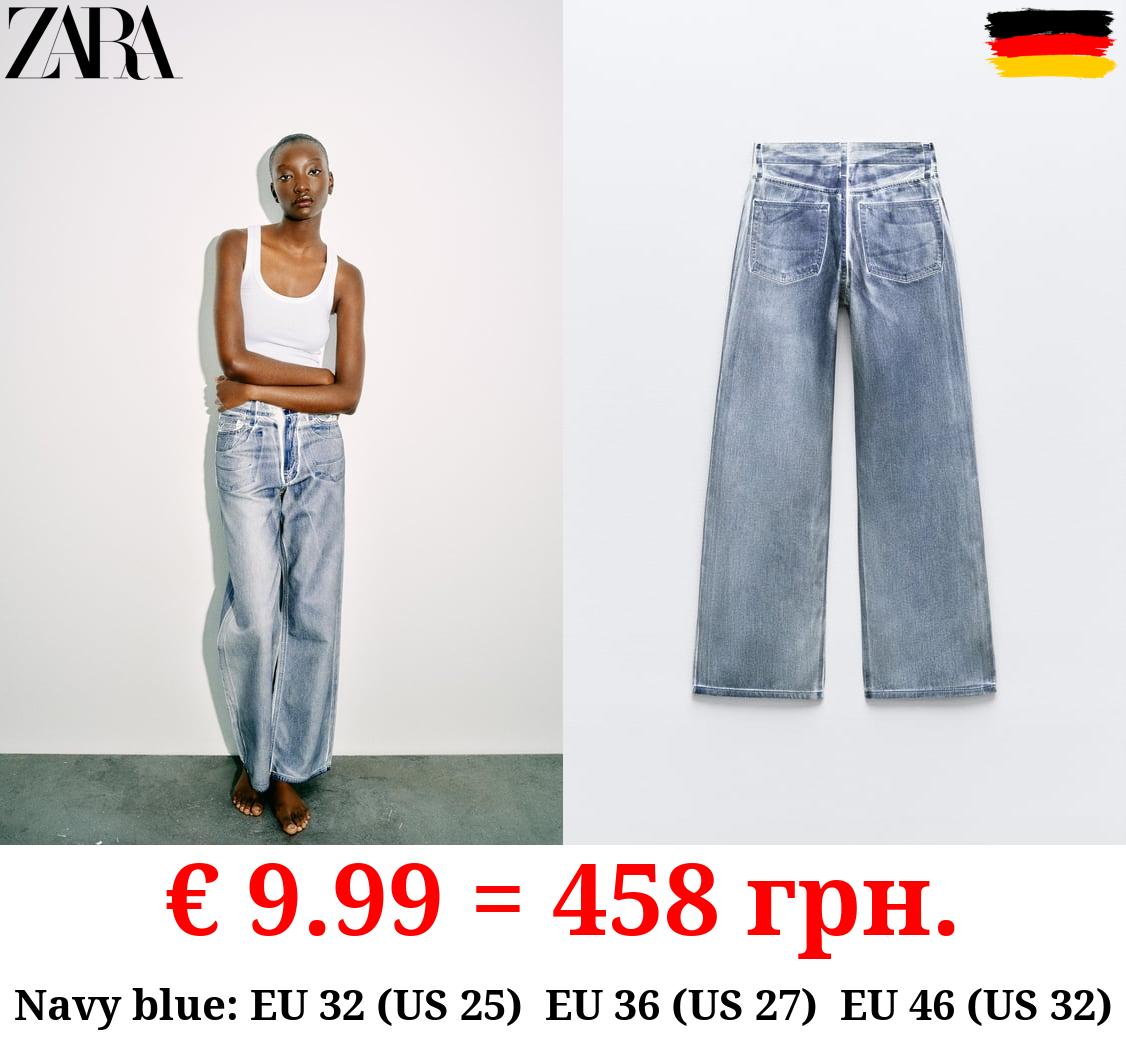 TRF MID-RISE LOOSE FOIL JEANS