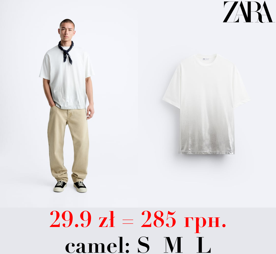 T-SHIRT WITH METALLIC FINISH