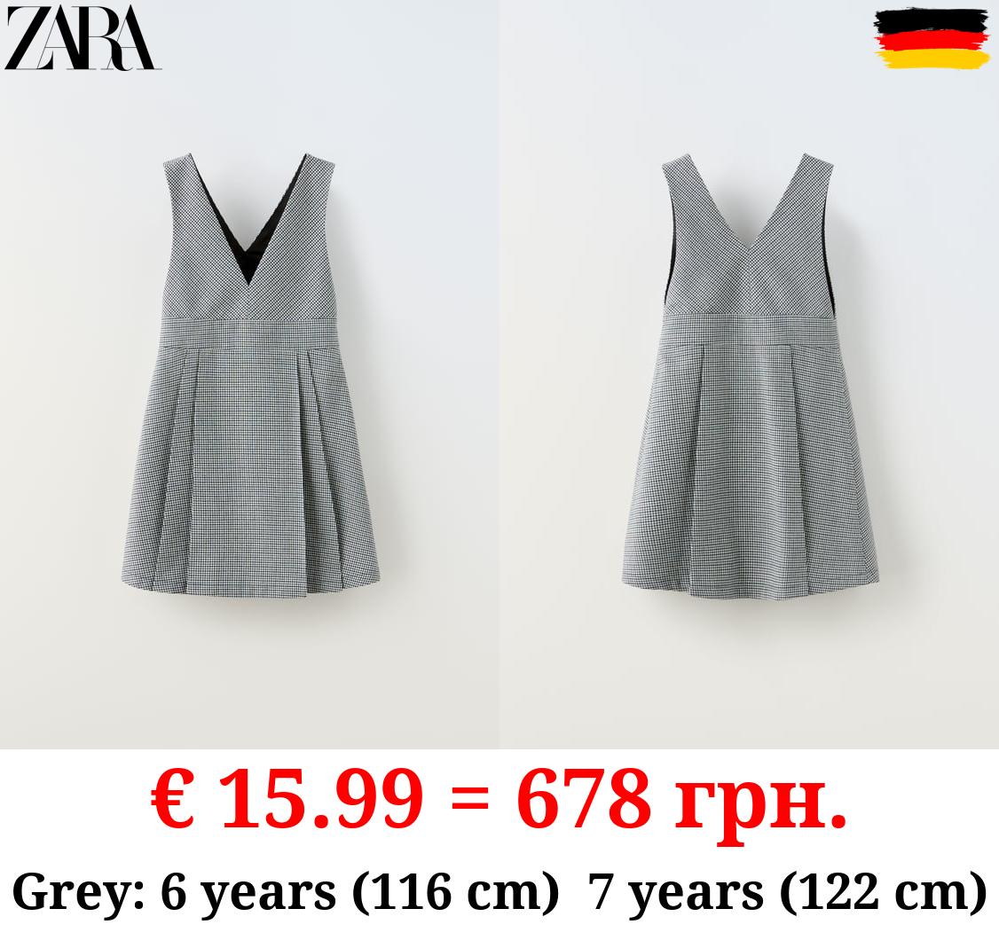 HOUNDSTOOTH PINAFORE DRESS