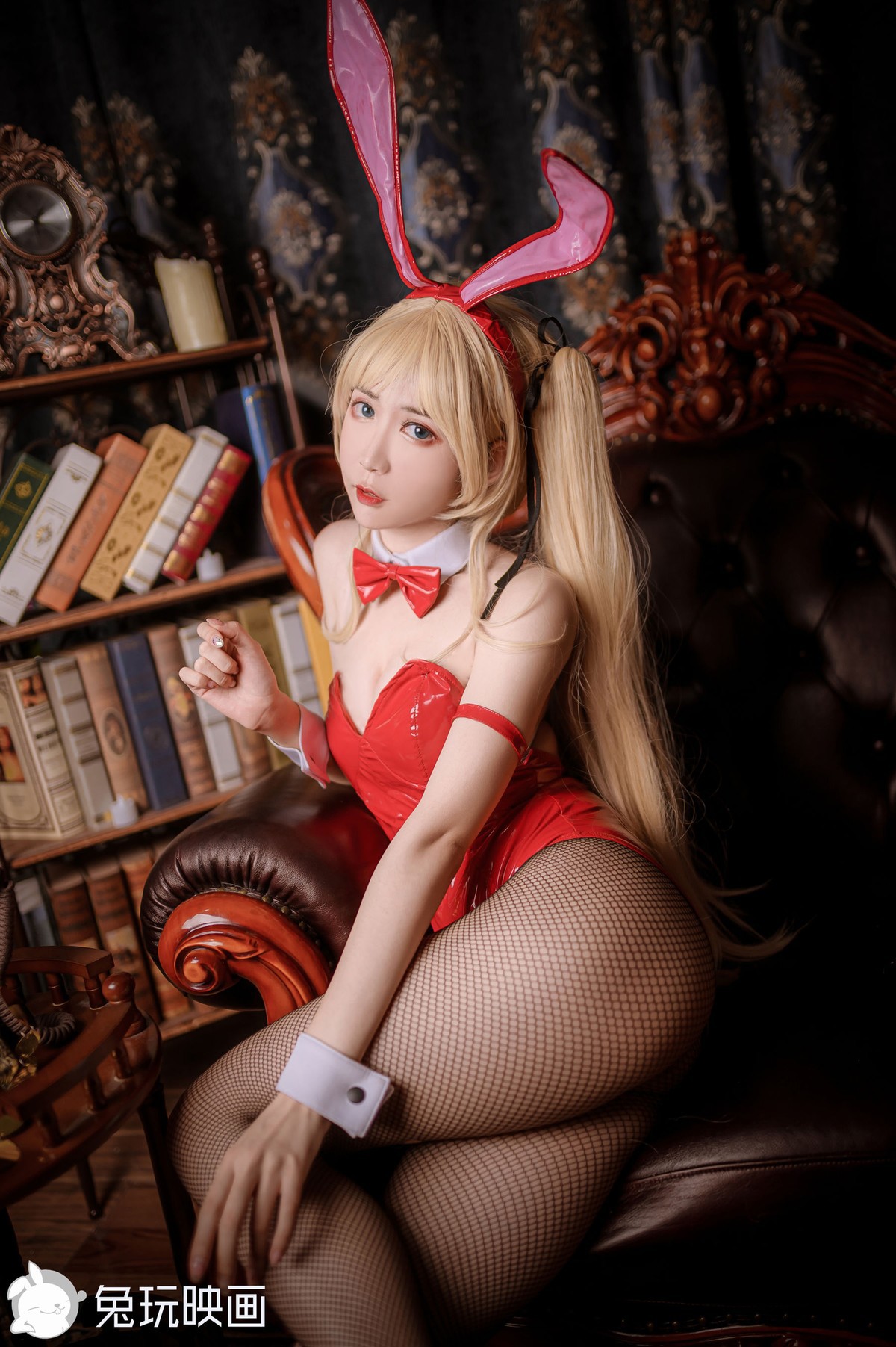 兔玩映画 Cosplay 兔女郎 红黑 36