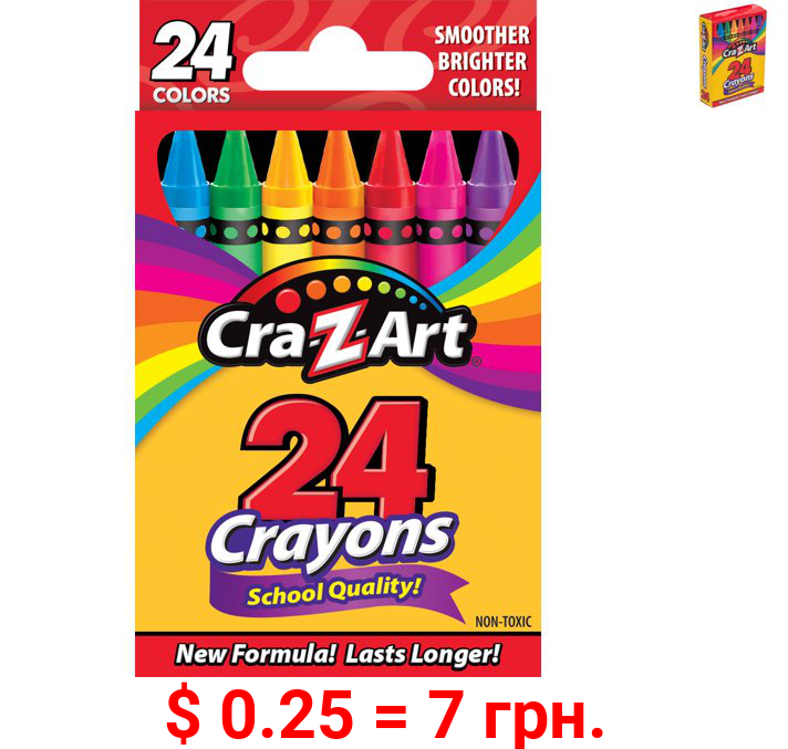 Cra-Z-Art School Quality Crayons, 24 Count