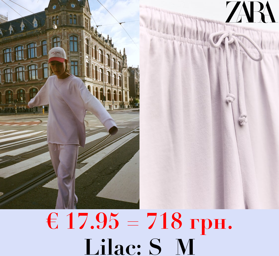 FADED-EFFECT PLUSH TROUSERS