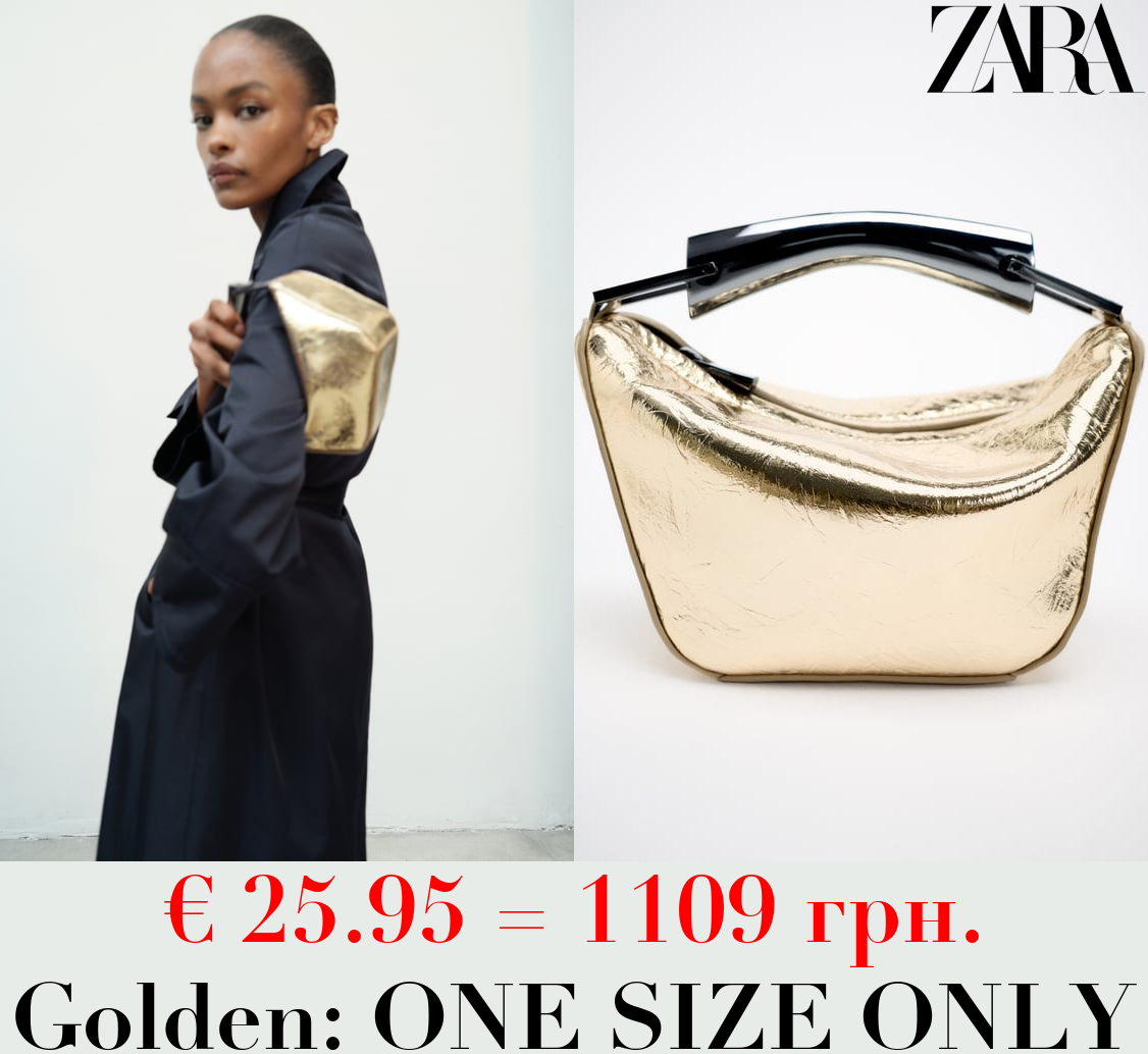 MINI BUCKET BAG WITH METAL HANDLE