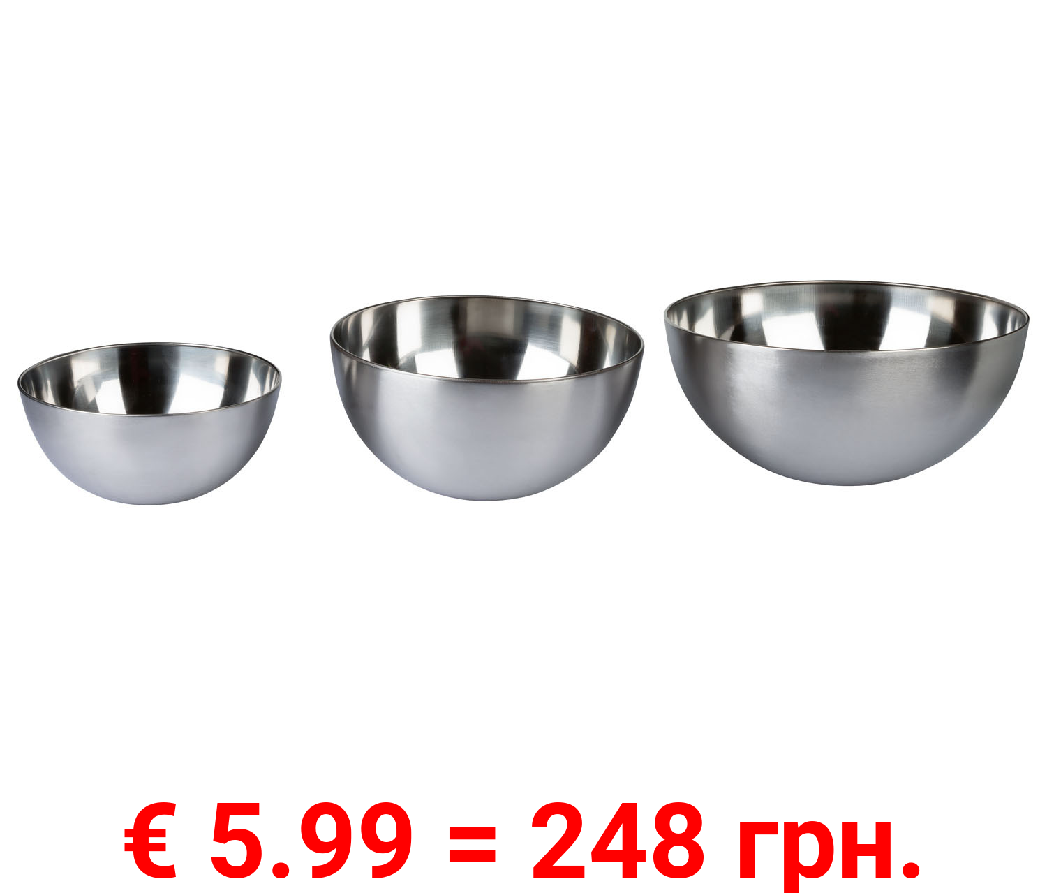 ERNESTO® Schüsselset, 3-teilig, platzsparend ineinander stapelbar