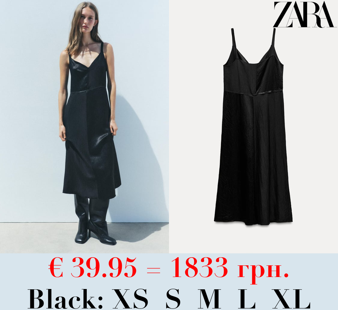 SATIN SLIP DRESS - ZW COLLECTION