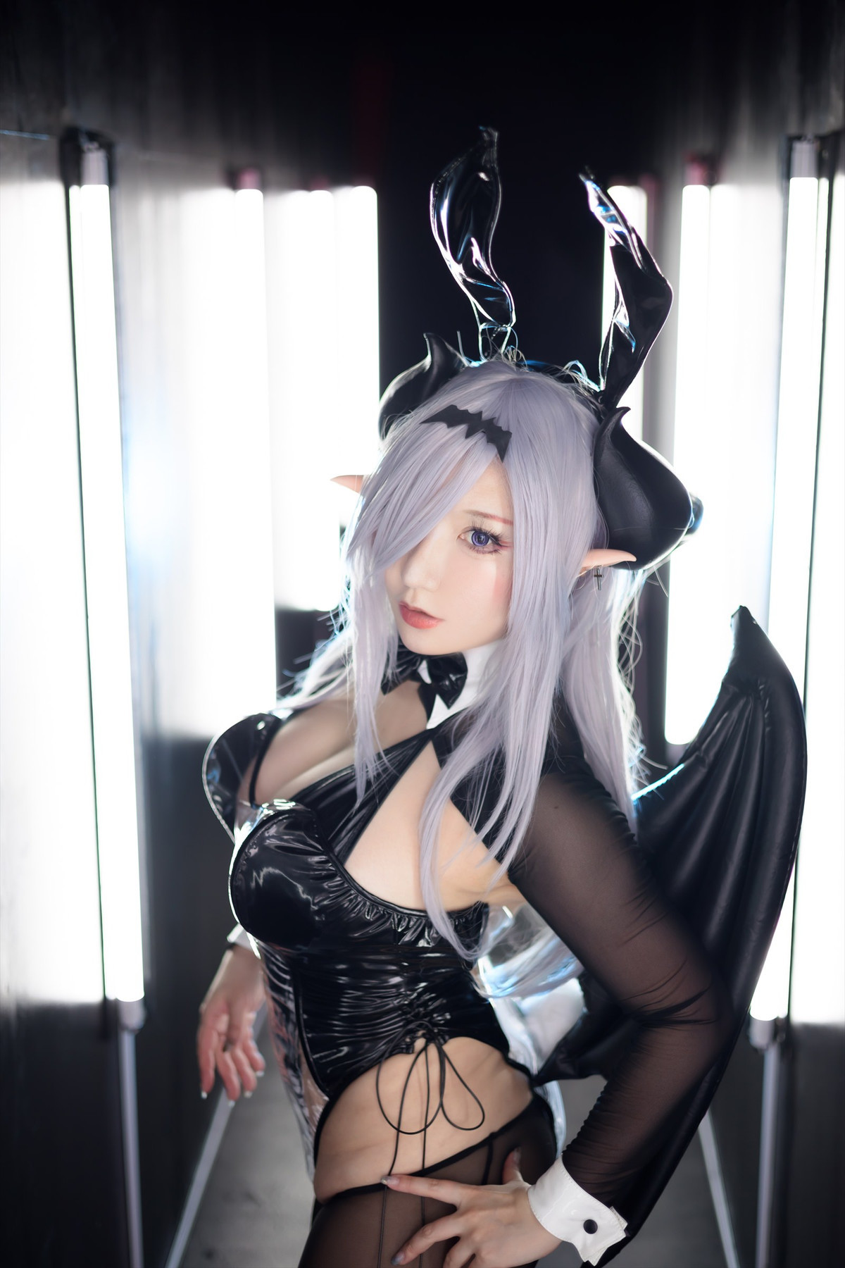 Cosplay SAKUサク See-through Bunny Succubus Set.01 10