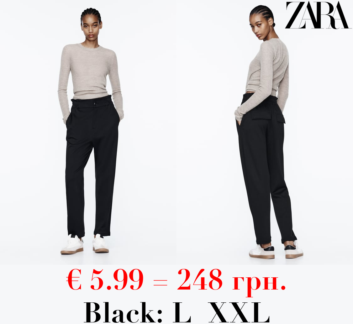 PAPERBAG CROPPED TROUSERS