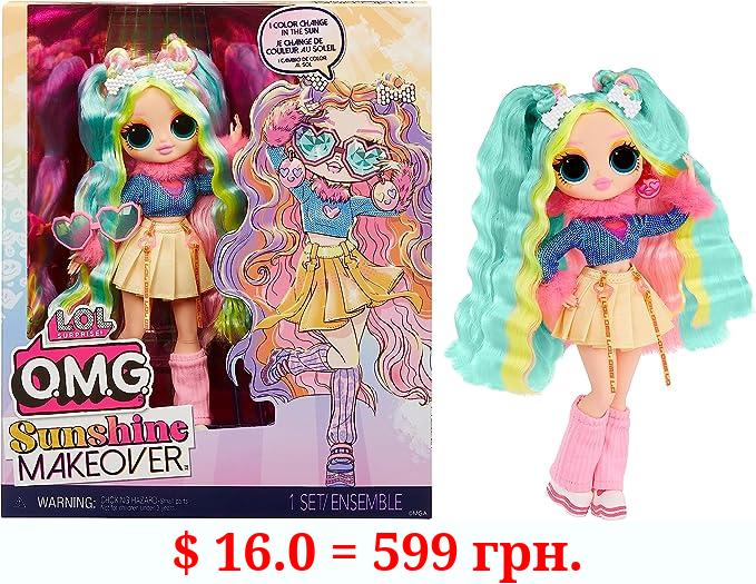 L.O.L. Surprise! OMG Sunshine Color Change Bubblegum DJ Fashion Doll with Color Changing Hair and Fashions and Multiple Surprises – Great Gift for Kids Ages 4+