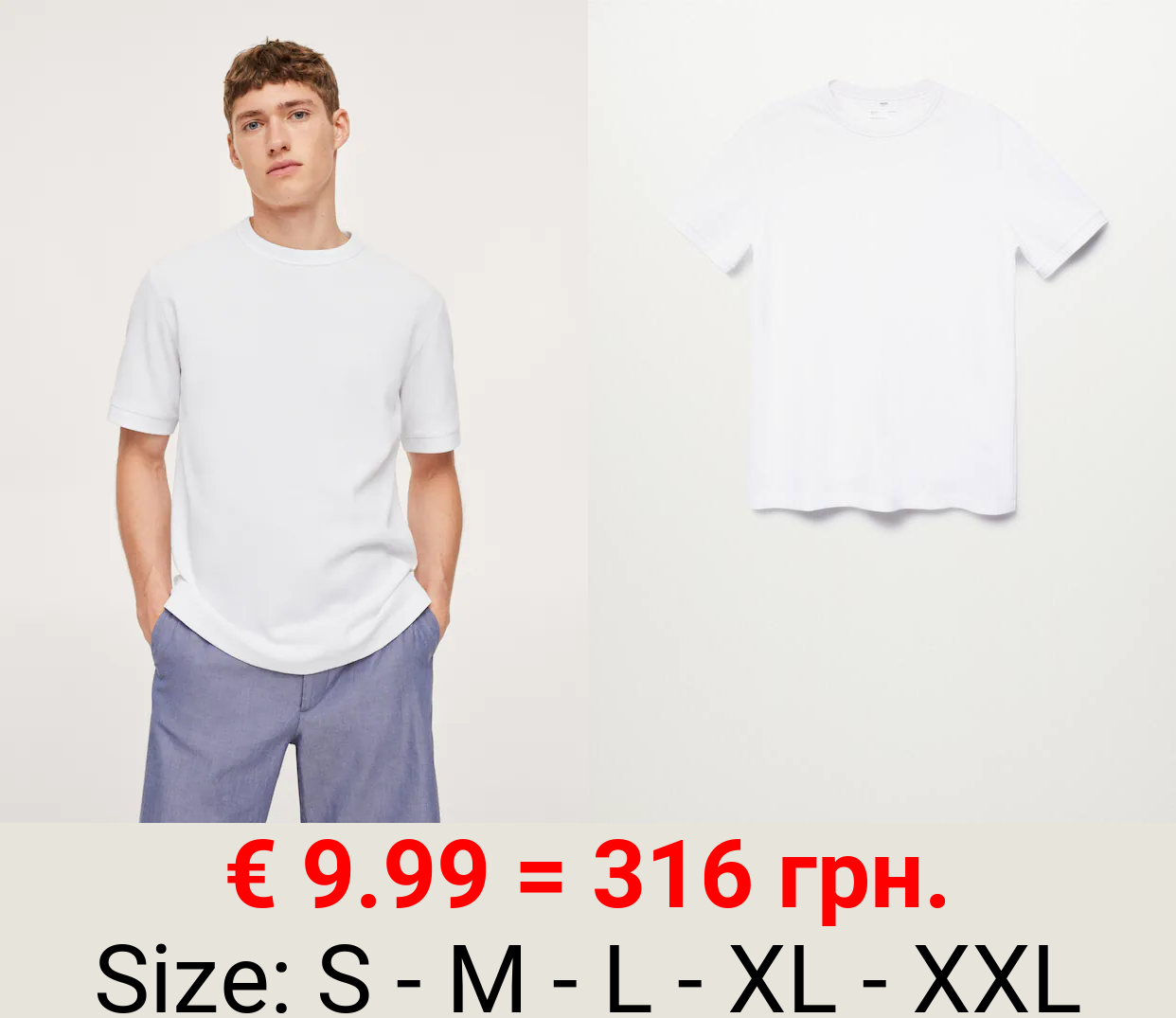 Camiseta punto algodón estructura