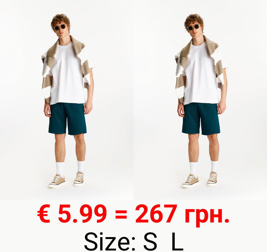 Basic plush Bermuda shorts