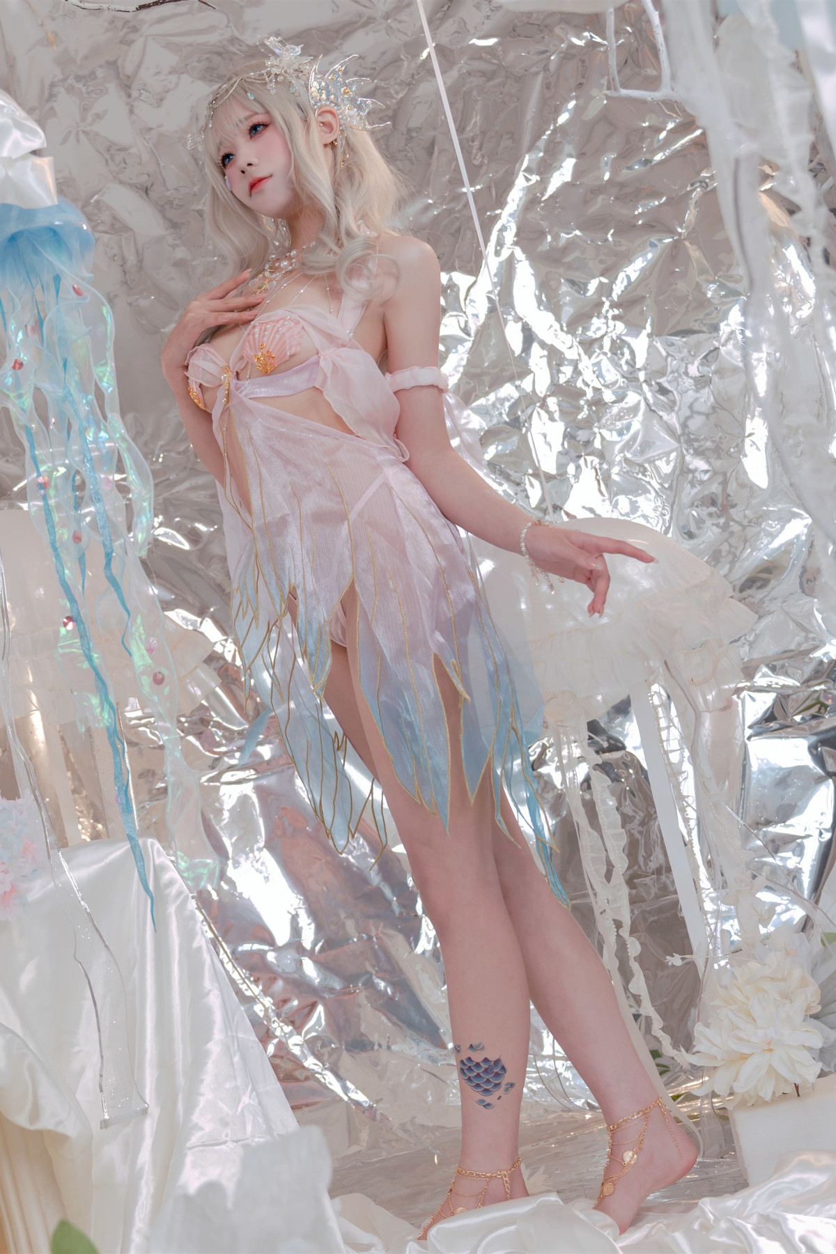 Cosplay 咬一口兔娘 海的女儿 Mermaid 13