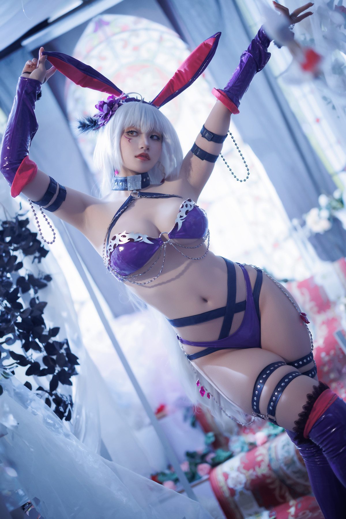 Cosplay Cien恩恩 黑贞兔女郎泳装 20