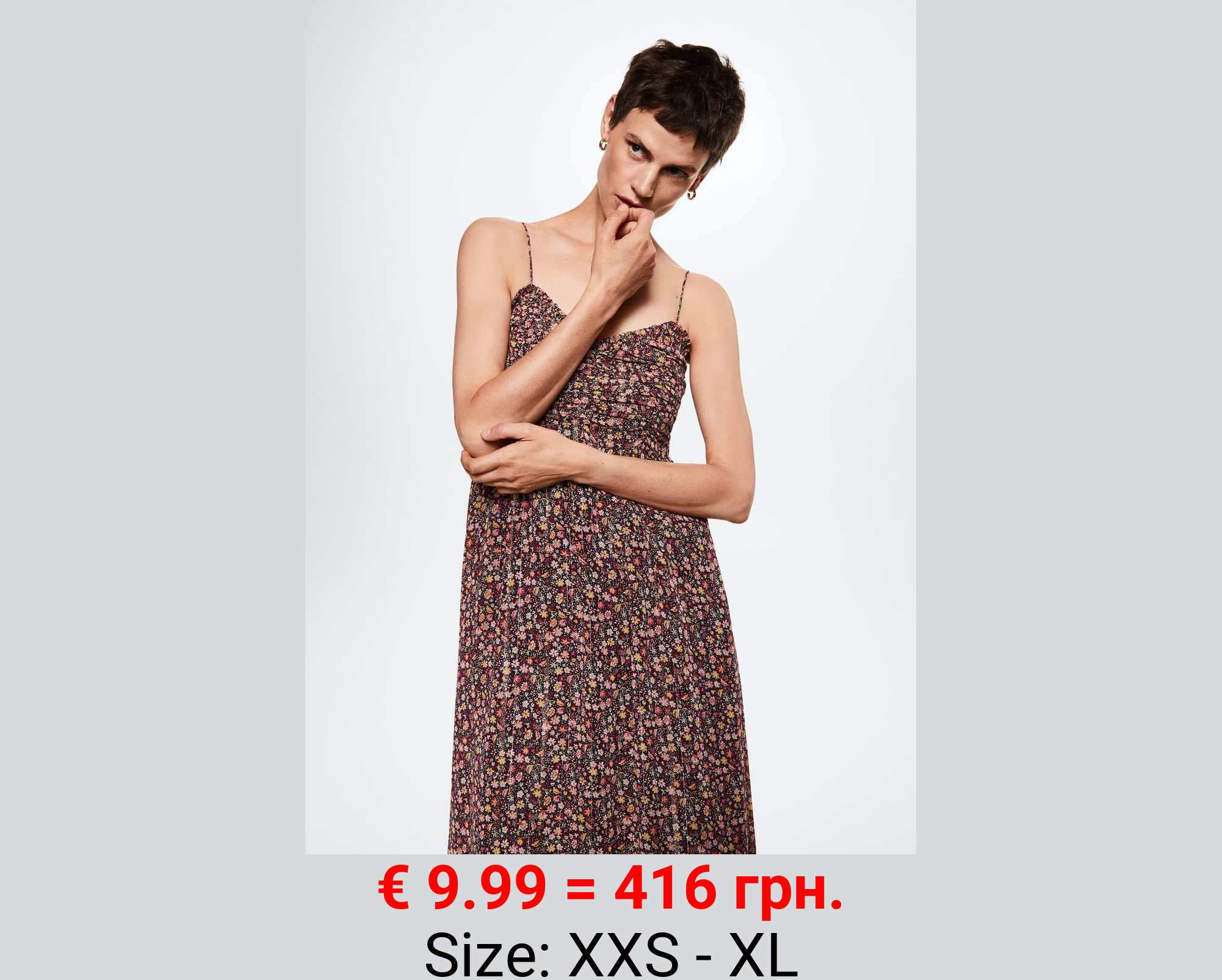 Vestido flores lúrex