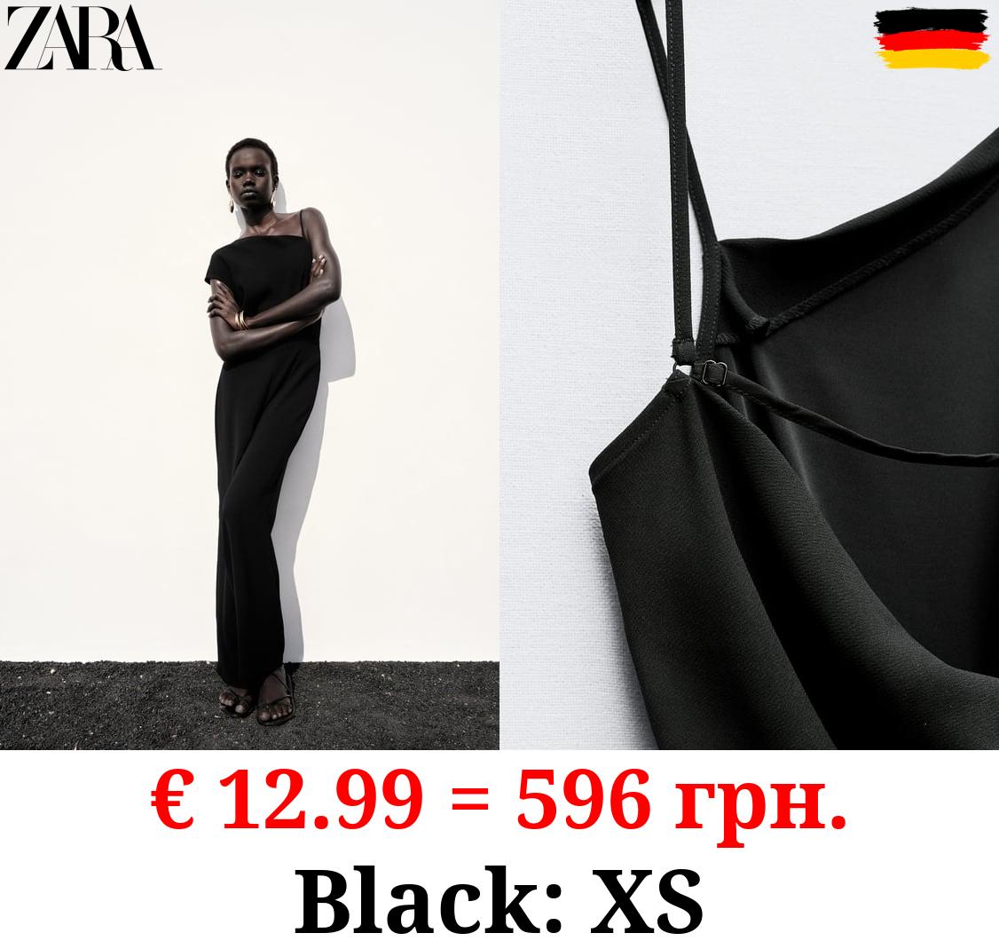 ASYMMETRIC CREPE JUMPSUIT