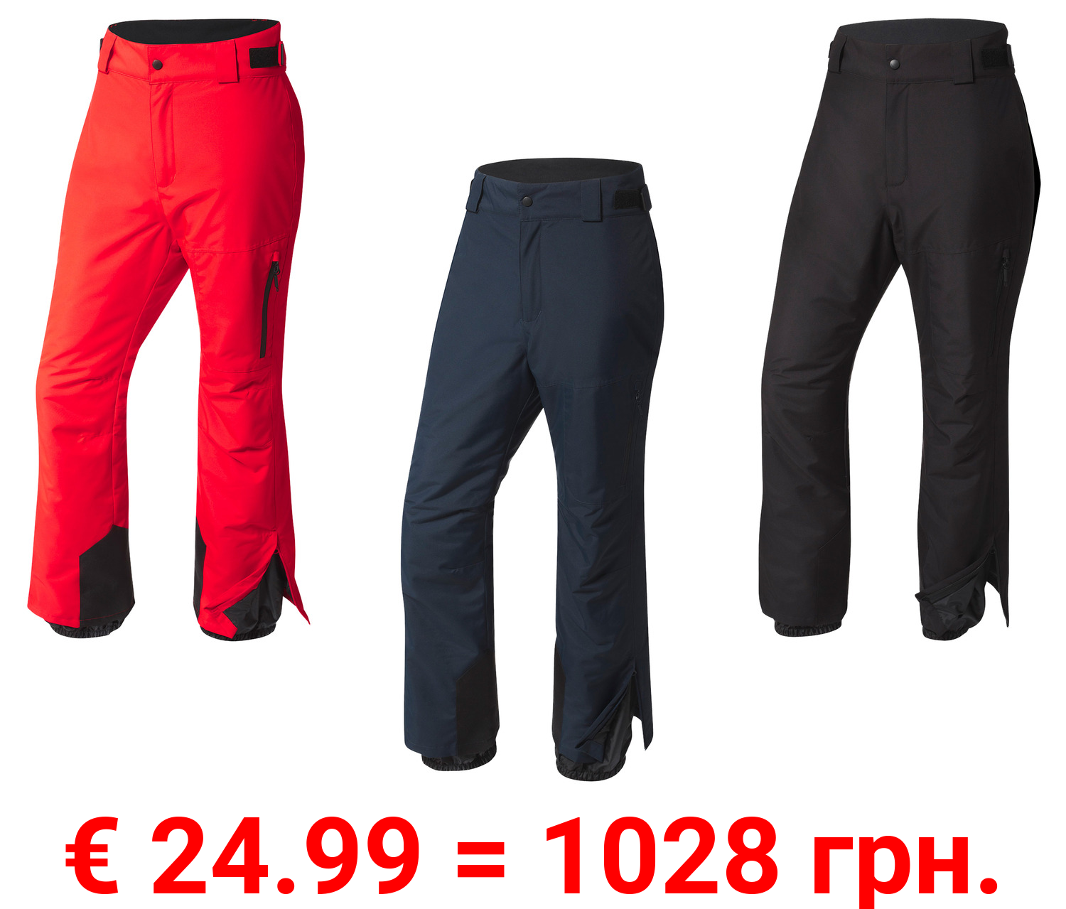 CRIVIT Herren Skihose, wasserabweisendes Obermaterial