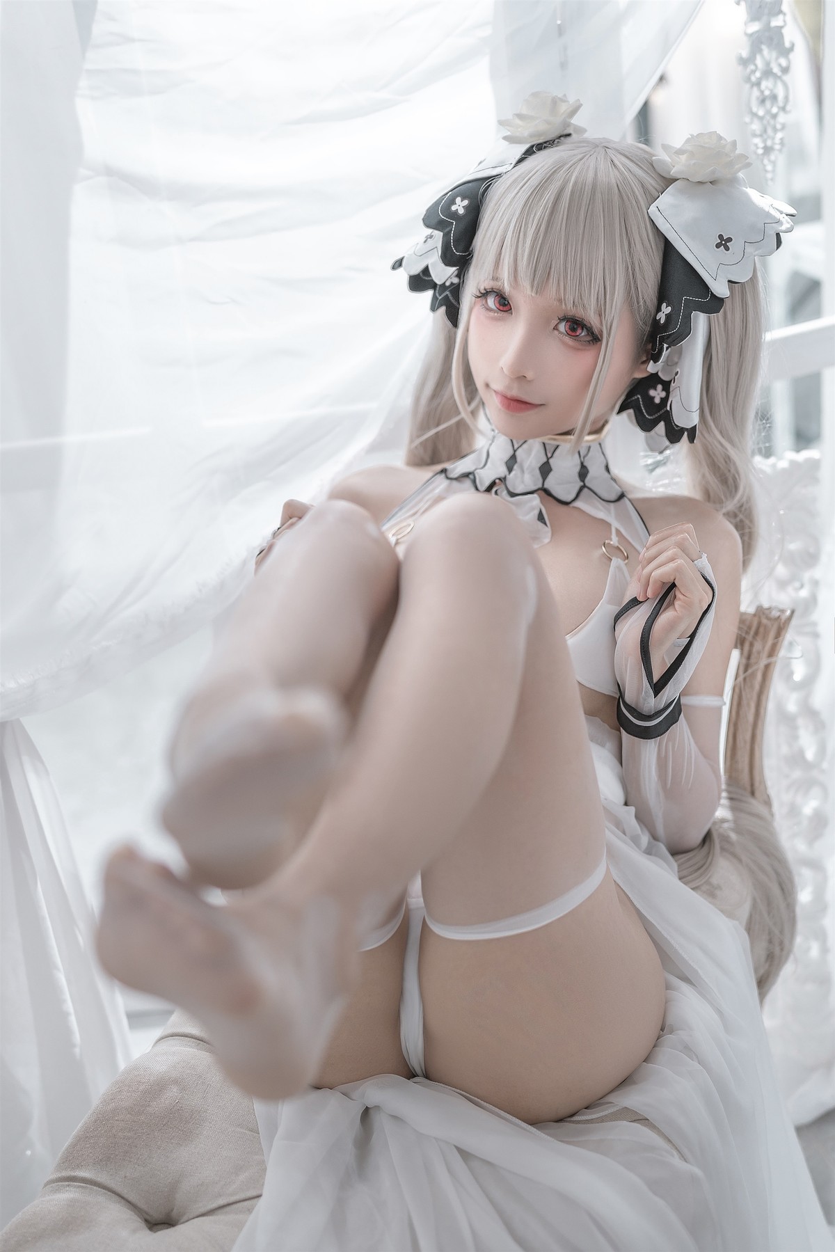 蠢沫沫 Cosplay 可畏婚纱 30