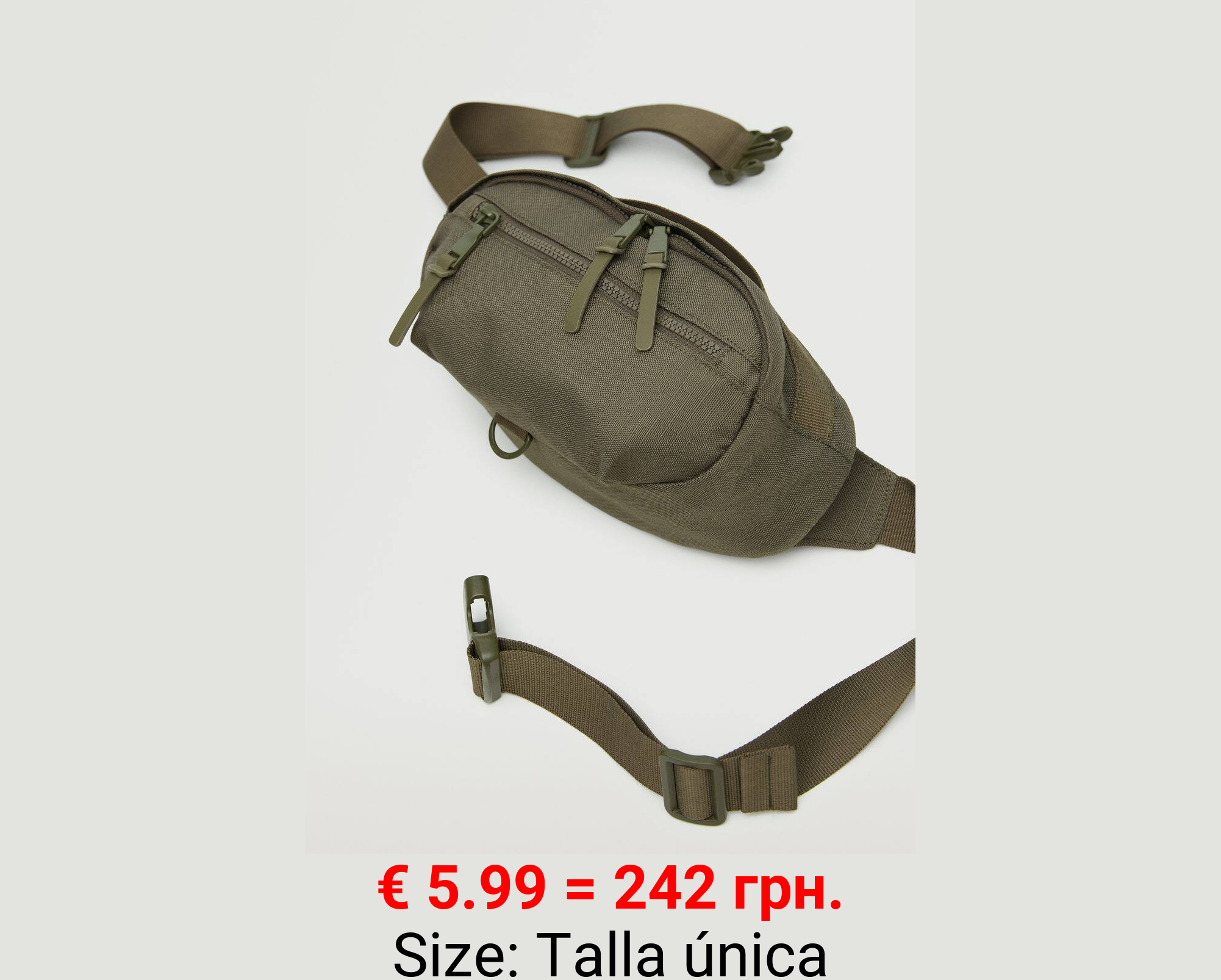 Riñonera canvas cremallera