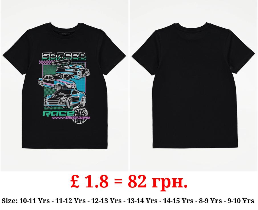 Black Street Cars T-Shirt