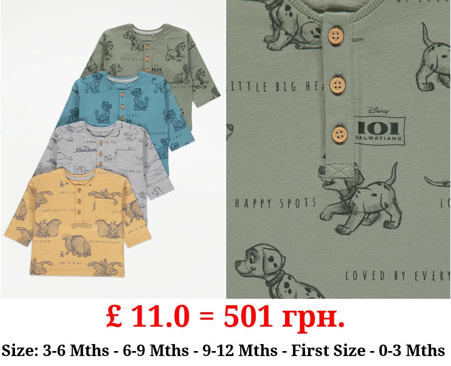 Disney Character Long Sleeve Tops 4 Pack