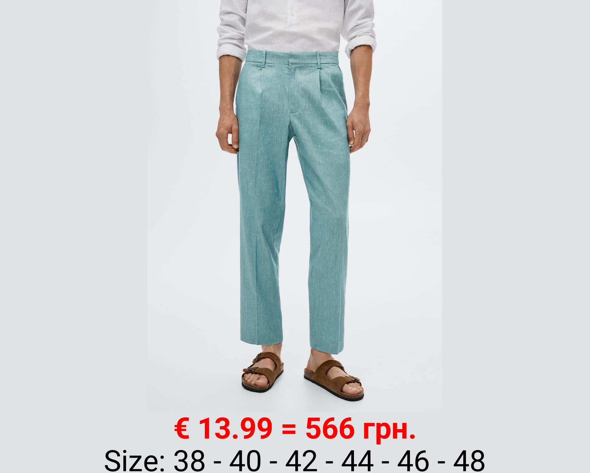 Pantalón pinzas lino