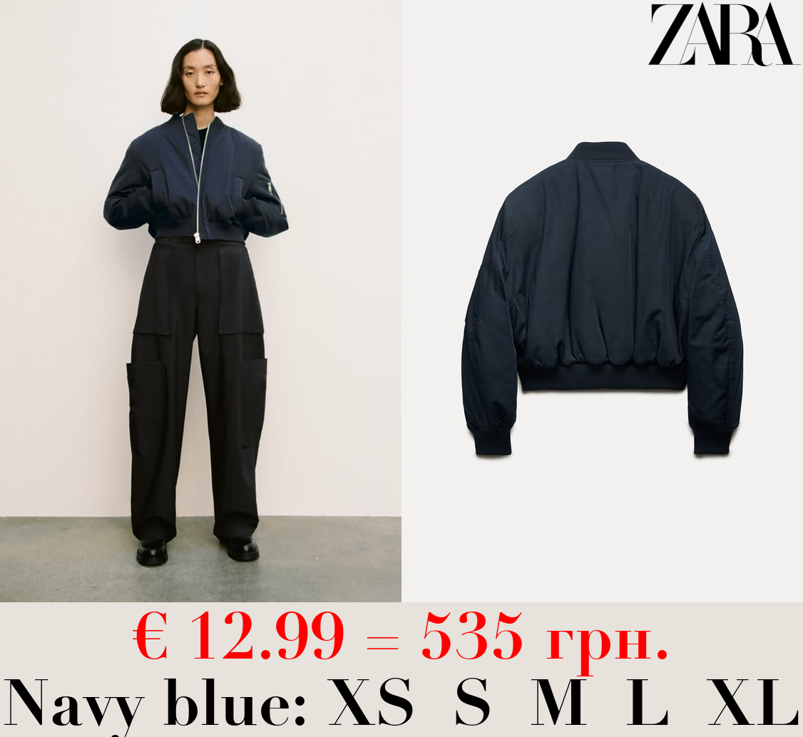 ZW COLLECTION SHORT BOMBER JACKET