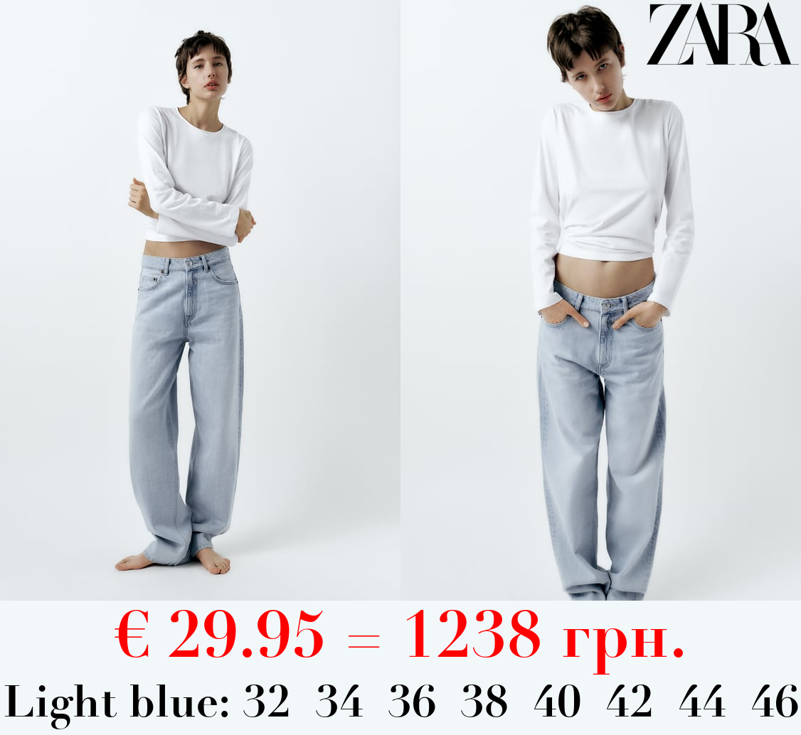 MID-RISE TAILORED BALLOON JEANS