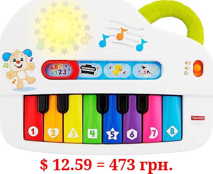 Fisher-Price Laugh & Learn Baby Toy Silly Sounds Light-Up Piano With Learning Content & Music For Ages 6+ Months
