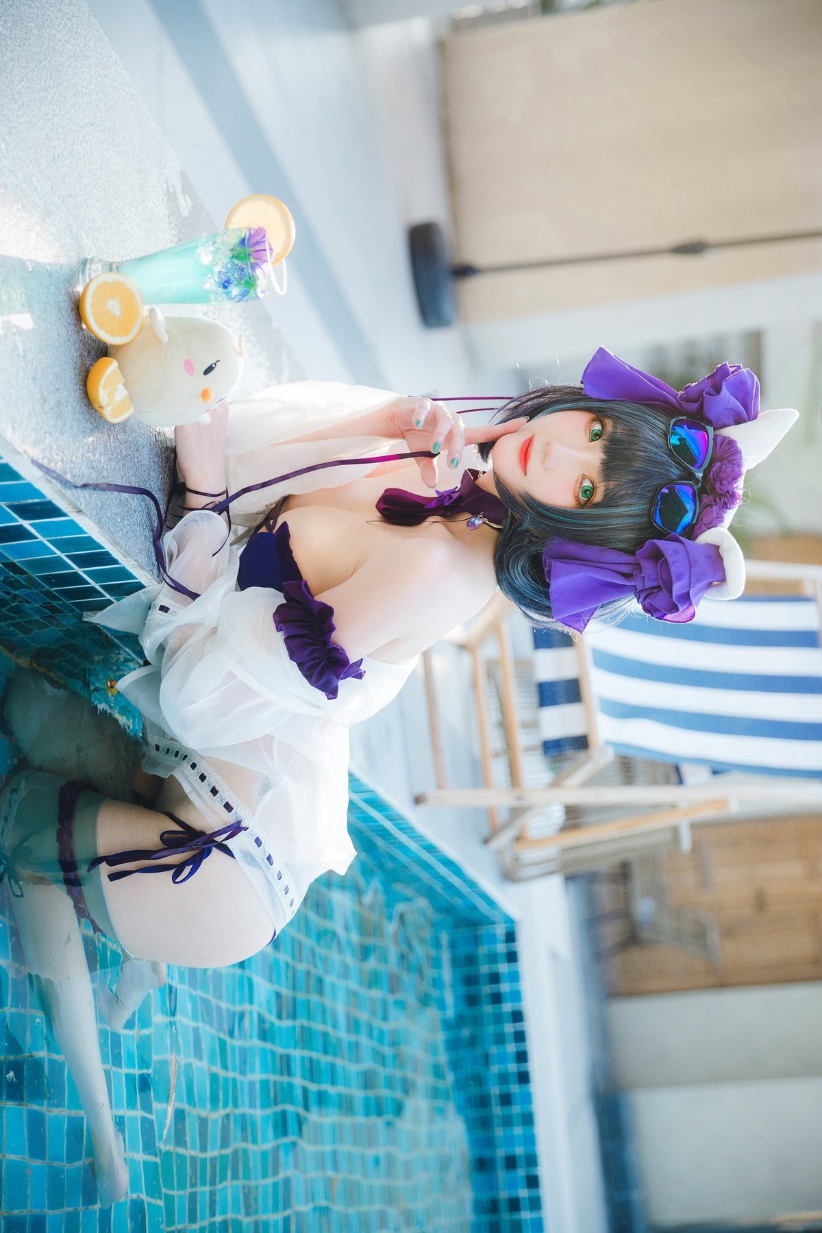 Cosplay 瓜希酱福利 柴郡泳装 7