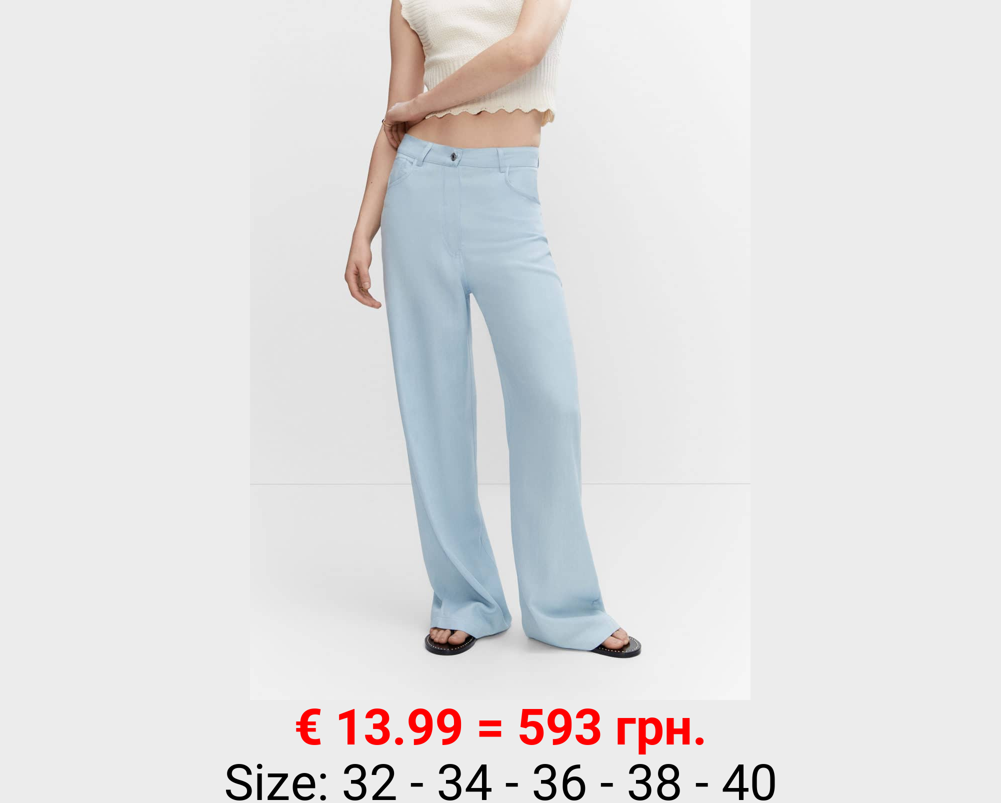 Pantalón wideleg lyocell