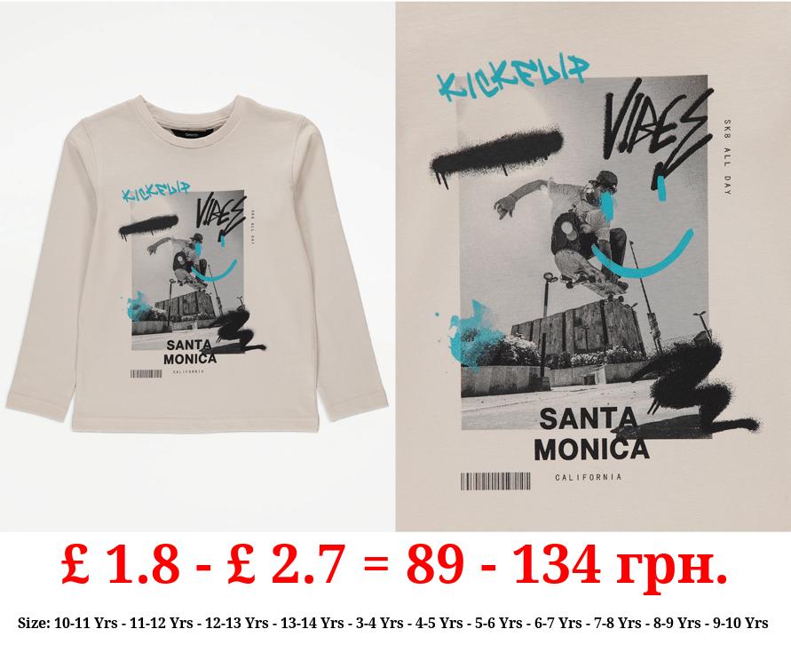 Stone Santa Monica Skater Photo Long Sleeve Top