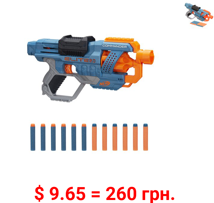 Nerf Elite 2.0 Commander RD-6, Includes 12 Official Nerf Elite Darts, Ages 8 and Up