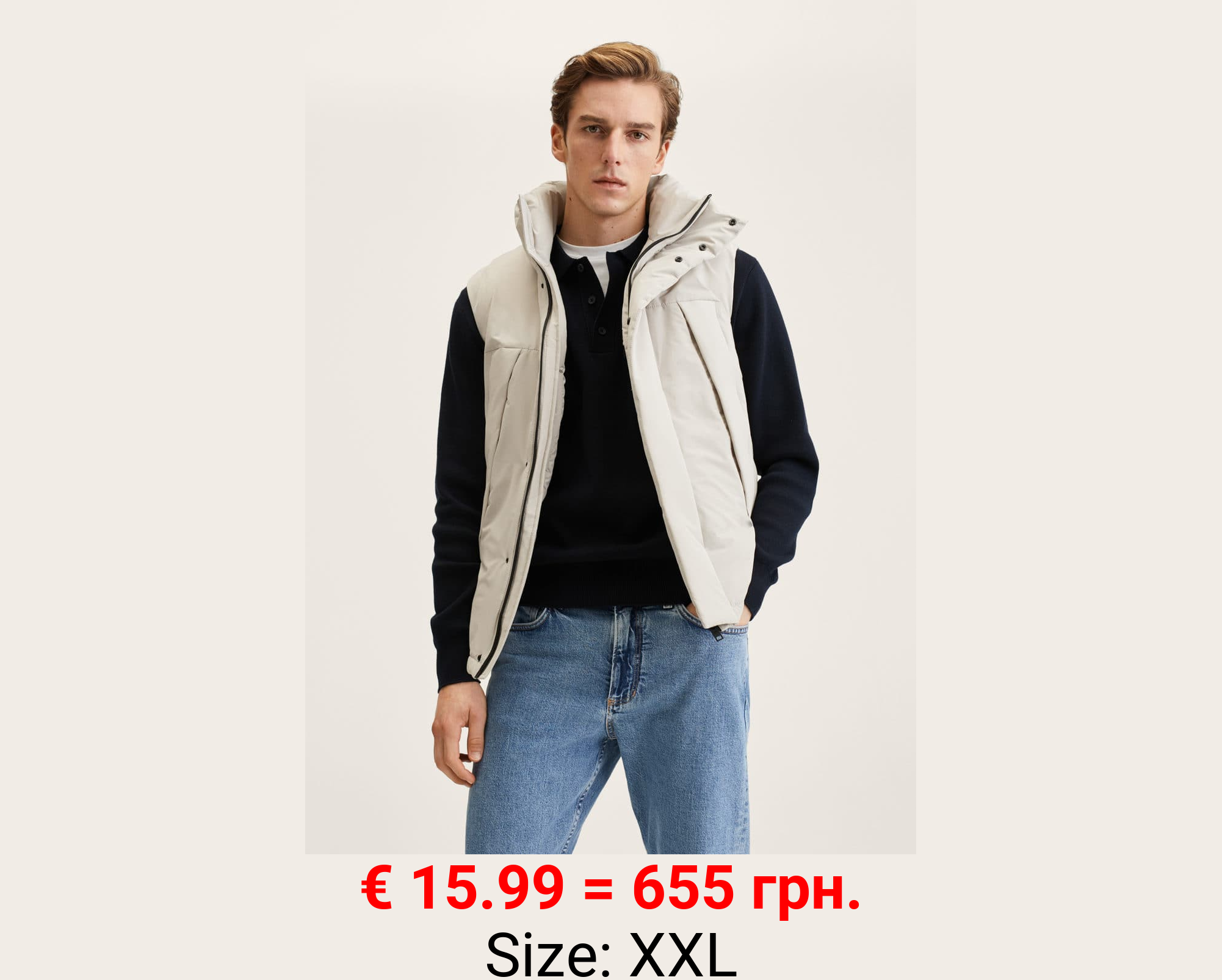 Chaleco acolchado bolsillos