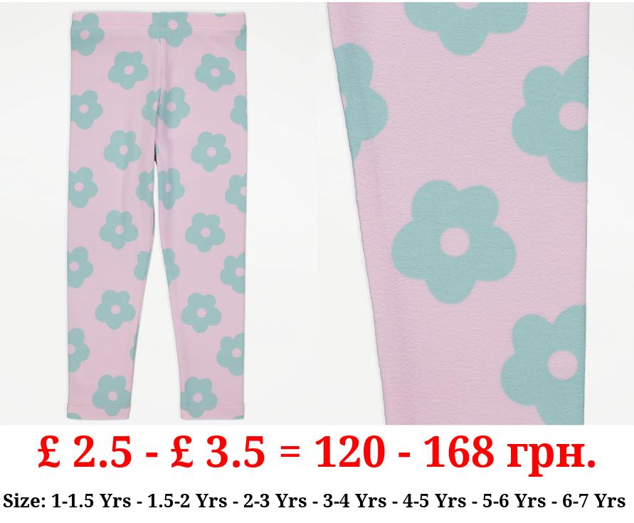 Pink Flower Leggings