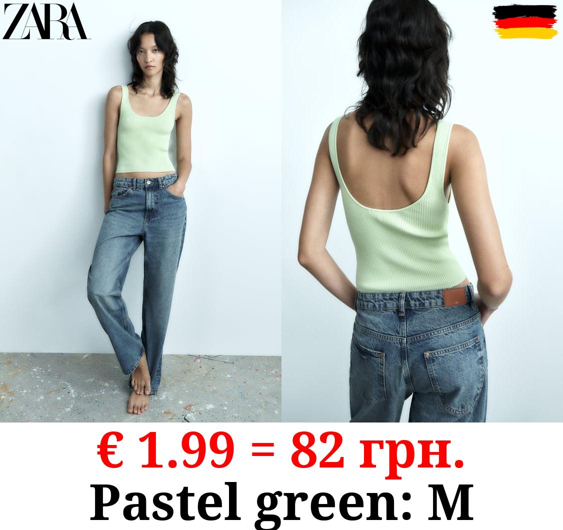 RIBBED KNIT CROP TOP