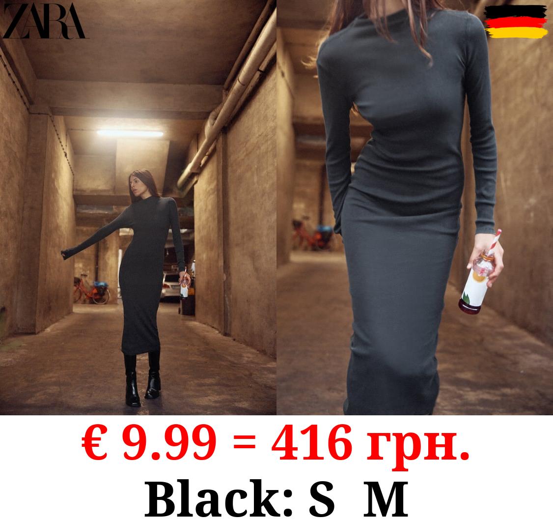 FADED-EFFECT FITTED DRESS