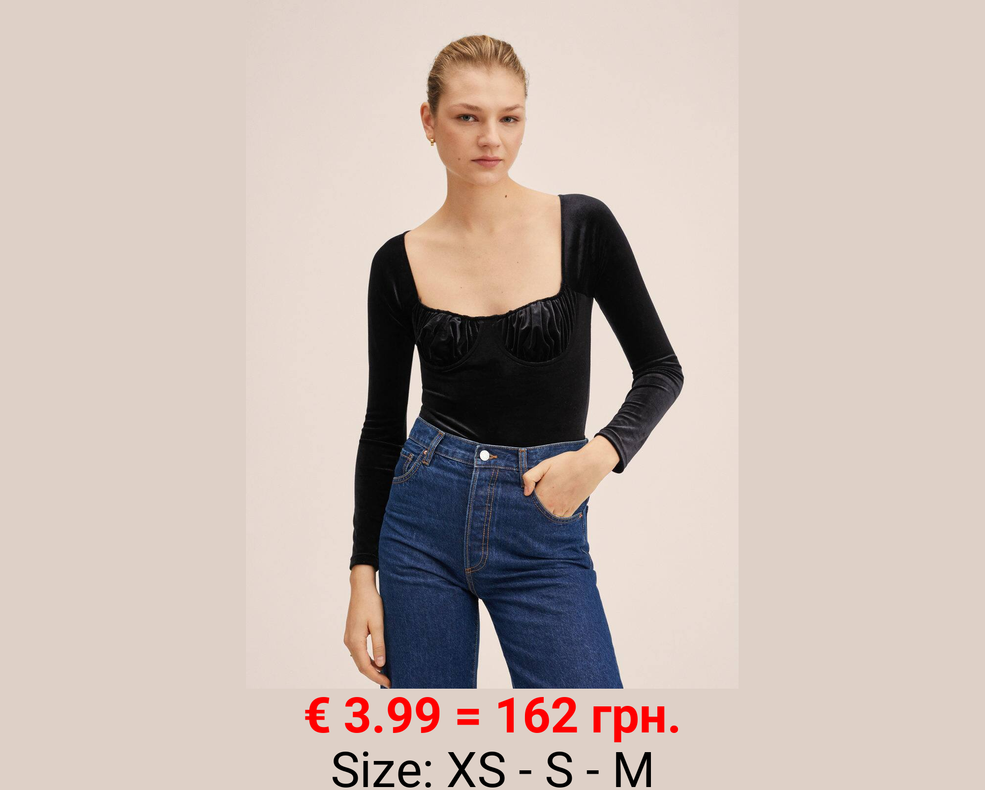 Body terciopelo efecto bra