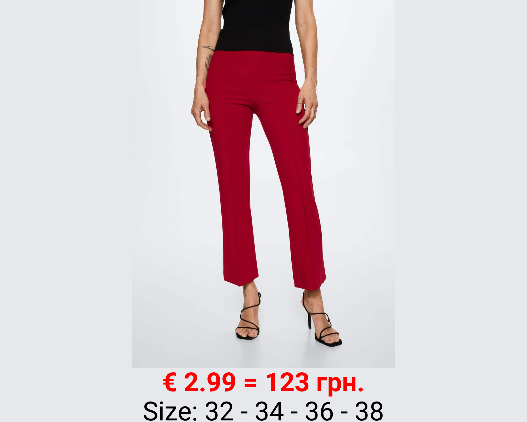 Pantalón flare crop