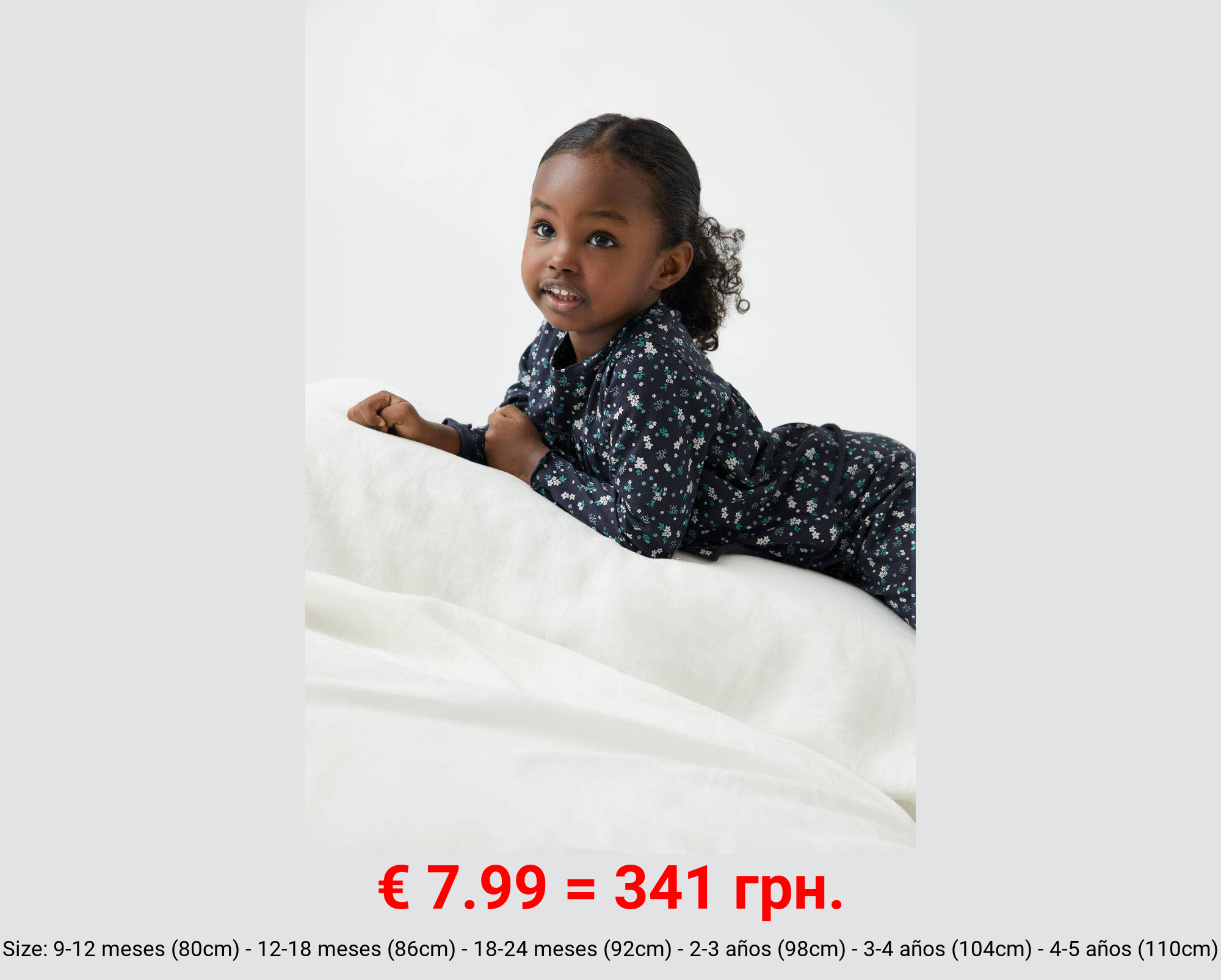 Pijama flores algodón