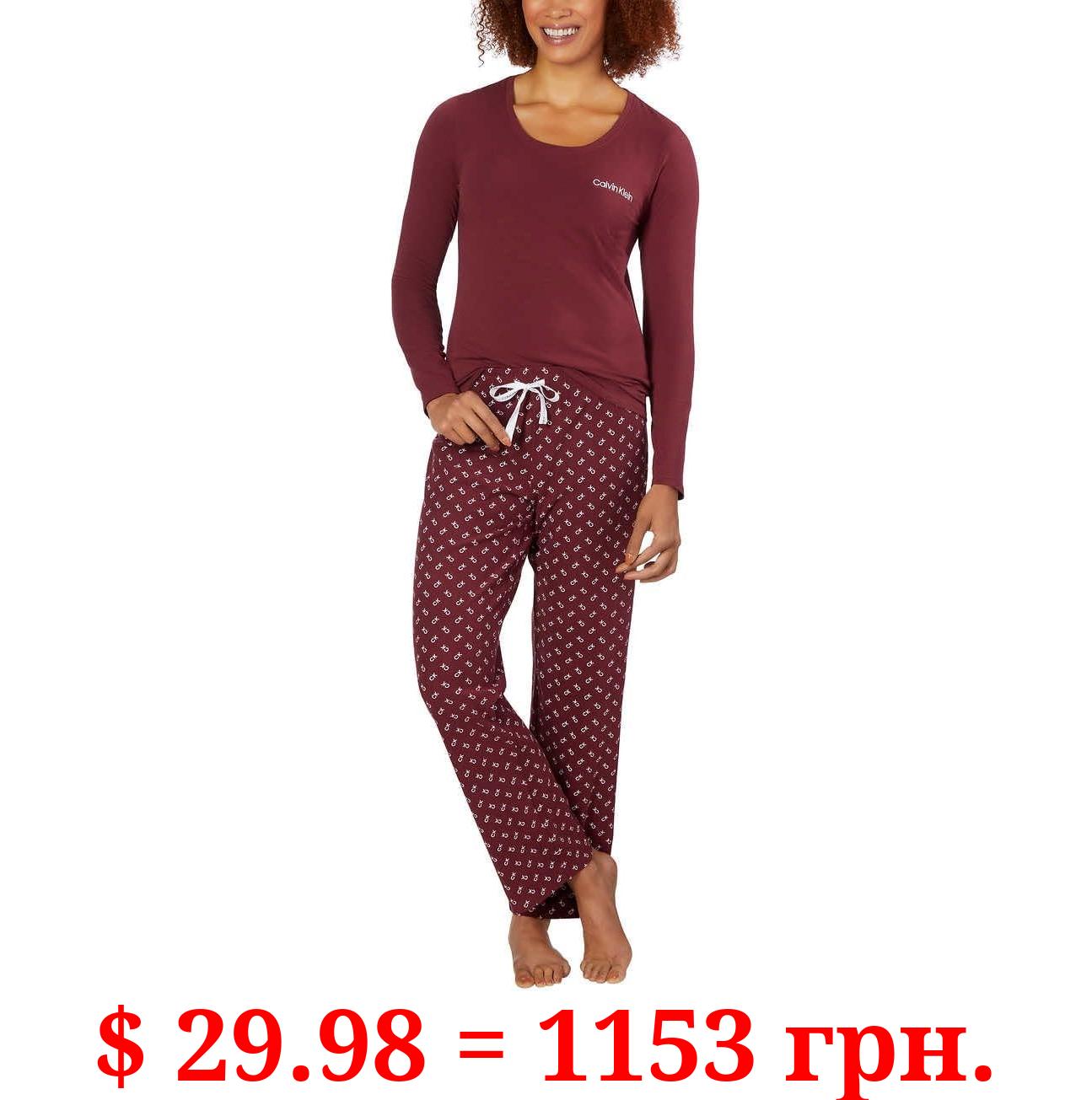 Calvin Klein womens Long Sleeve Pajama Set