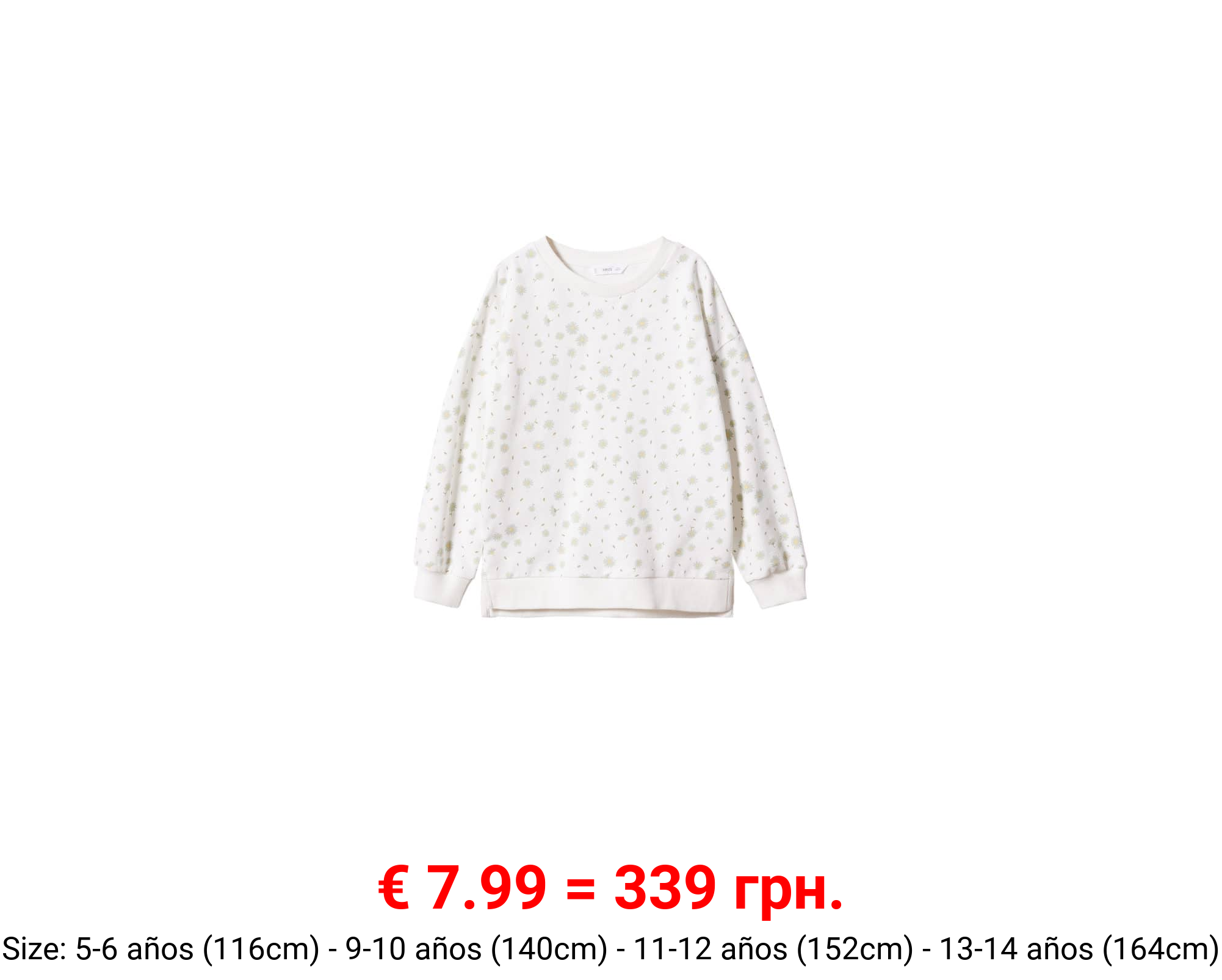 Sudadera algodón estampada