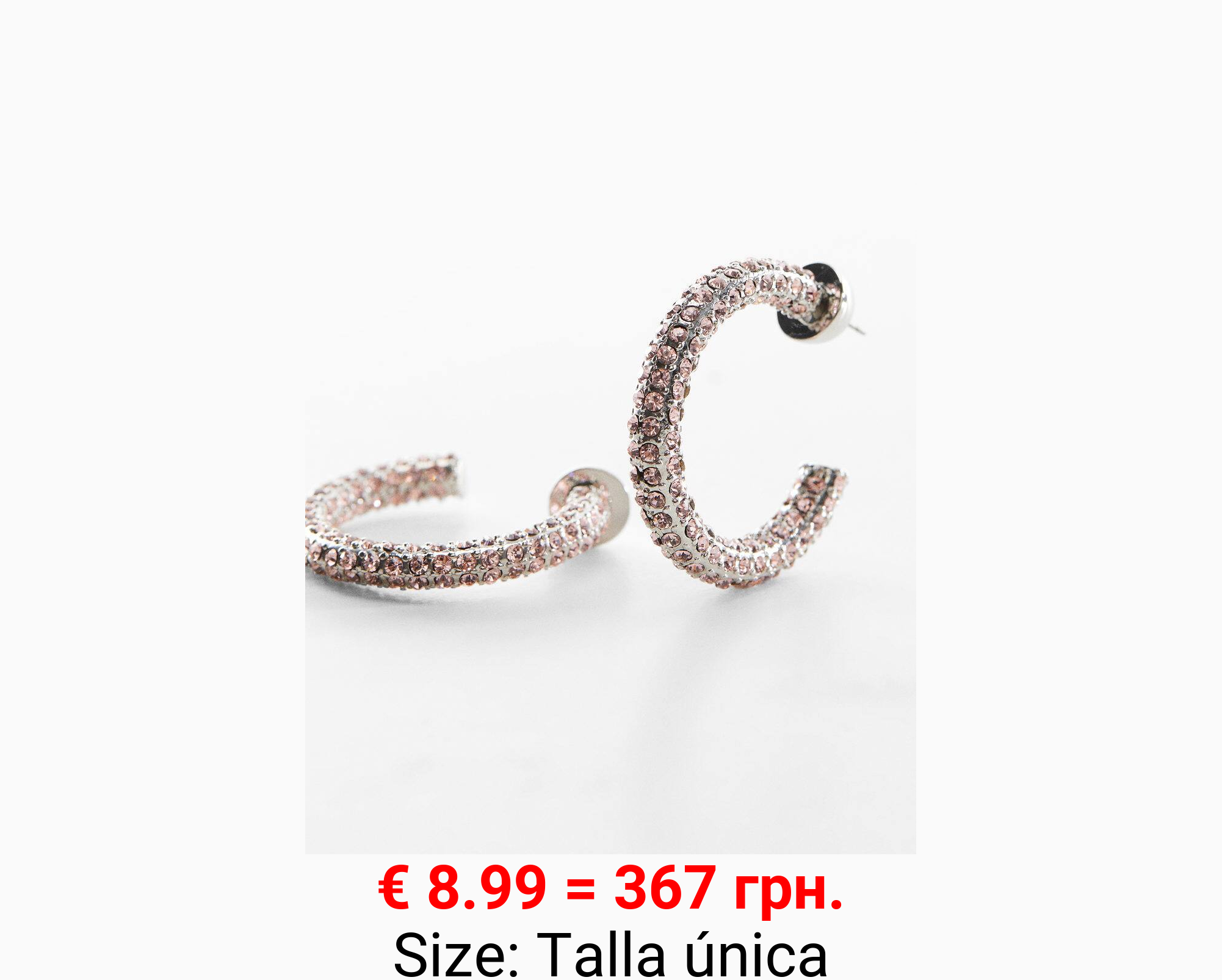 Pendientes aro cristales facetados